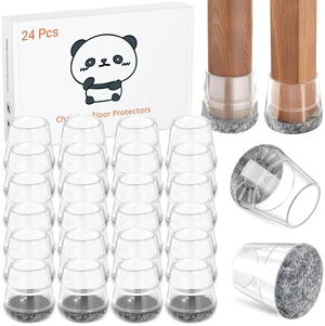 24 PCS Silicone Chair Leg Floor Protectors Extra Small(0.6"-0.8") Rubber Felt Furniture Pads Chair Legs Caps/Covers for Hardwood Floors, Tile from Scratches & Reduce Noise - Round, Grey 24 PCS Silicone Chair Leg Floor Protectors Extra Small(0.6"-0.8") Rubber Felt Furniture Pads Chair Legs Caps/Covers for Hardwood Floors, Tile from Scratches & Reduce Noise - Round, Grey