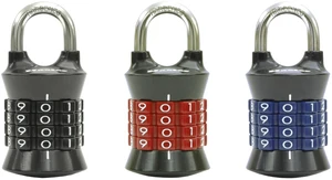 Locker Lock Set Your Own Combination Padlock, 3 Pack, Colors May Vary, 1535EC3 Locker Lock Set Your Own Combination Padlock, 3 Pack, Colors May Vary, 1535EC3