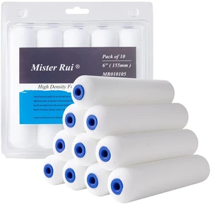 Foam Paint Roller, 10 Pack, 6 Inch Foam Roller, High Density Foam Roller Paint, Mini Foam Paint Roller 6 Inch, Use with All Paints, Painting in Smooth Surface Foam Paint Roller, 10 Pack, 6 Inch Foam Roller, High Density Foam Roller Paint, Mini Foam Paint Roller 6 Inch, Use with All Paints, Painting in Smooth Surface