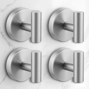 Heavy Duty Suction Cup Hooks for Glass Window,Tile,Mirror,Removable Shower Hooks for Inside Shower,Metal Towel Hooks for Bathroom,4 Pack(Silver) Heavy Duty Suction Cup Hooks for Glass Window,Tile,Mirror,Removable Shower Hooks for Inside Shower,Metal Towel Hooks for Bathroom,4 Pack(Silver)