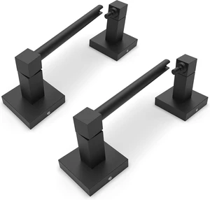 Matte Black Toilet Paper Holder Wall Mount for Bathroom, 2 Pack Dual-Post Pivoting Tissue Roll Holder with Square Base, Rustproof 304 Stainless Steel, Screw-in, for Hotel Apartments, Modern Matte Black Toilet Paper Holder Wall Mount for Bathroom, 2 Pack Dual-Post Pivoting Tissue Roll Holder with Square Base, Rustproof 304 Stainless Steel, Screw-in, for Hotel Apartments, Modern