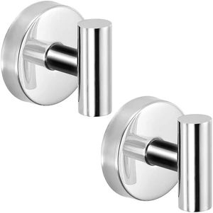 Suction Cup Hooks for Shower - Bathroom Reusable Hooks for Towels, Robes & Loofah - No-Drill Mounting on Kitchen,Walls,Metal,Glass,Mirrors,Tile & Smooth Non-Porous Surfaces (2, Chrome Polished) Suction Cup Hooks for Shower - Bathroom Reusable Hooks for Towels, Robes & Loofah - No-Drill Mounting on Kitchen,Walls,Metal,Glass,Mirrors,Tile & Smooth Non-Porous Surfaces (2, Chrome Polished)