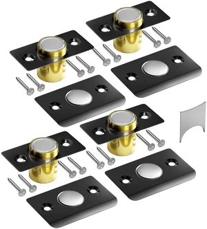 Upgraded Strong Magnetic Door Catch, Replacement for Traditional Door Ball Catch, Quite & Easy to Install, Use for Top of Door, Closet Door, 4 Pack, Black Upgraded Strong Magnetic Door Catch, Replacement for Traditional Door Ball Catch, Quite & Easy to Install, Use for Top of Door, Closet Door, 4 Pack, Black