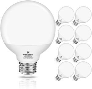 8 Pack G25 LED Globe Vanity Light Bulbs 4000K Natural White 60W Equivalent Bathroom Light Bulbs, E26 Base, CRI85+ Eye-Friendly, Type G Round Light Bulb for Makeup Mirror, 120V, 5W, 500LM, Non-Dimmable 8 Pack G25 LED Globe Vanity Light Bulbs 4000K Natural White 60W Equivalent Bathroom Light Bulbs, E26 Base, CRI85+ Eye-Friendly, Type G Round Light Bulb for Makeup Mirror, 120V, 5W, 500LM, Non-Dimmable