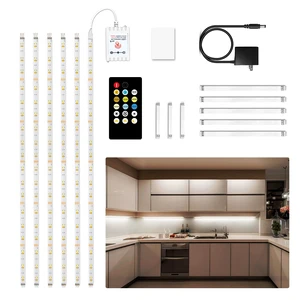Under Cabinet Lighting kit, 6 PCS LED Strip Lights with Remote, Dimmer and Adapter, Dimmable for Kitchen Cabinet,Counter,TV Back,Showcase 2700K-6500K Warm to Daylight White, Timing, 20ft Under Cabinet Lighting kit, 6 PCS LED Strip Lights with Remote, Dimmer and Adapter, Dimmable for Kitchen Cabinet,Counter,TV Back,Showcase 2700K-6500K Warm to Daylight White, Timing, 20ft