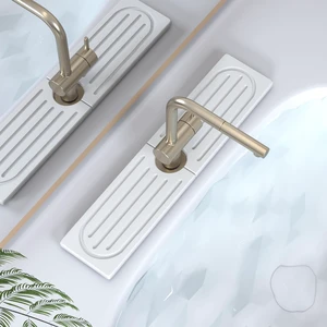 Kitchen Faucet Mat, Quick Drying Diatomite Sink Faucet Mat Splash Guard for Kitchen, Water Absorbing Stone Tray for Sink, Absorbent Stone Drying Tray for Bathroom Counter Kitchen Faucet Mat, Quick Drying Diatomite Sink Faucet Mat Splash Guard for Kitchen, Water Absorbing Stone Tray for Sink, Absorbent Stone Drying Tray for Bathroom Counter