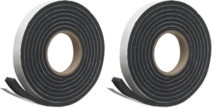 P Self-Stick Rubber Foam Weatherseal, 1" W, 5/16" T, 10 ft L, Black (Pack of 2) P Self-Stick Rubber Foam Weatherseal, 1" W, 5/16" T, 10 ft L, Black (Pack of 2)