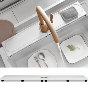 Faucet Mat for Kitchen Sink with Raised Feet, Fast Drying Diatomite Stone Sink Tray, Water Absorbent Faucet & Sink Splash Guard, Prevents Moisture Buildup, Durable Protector for Bathroom Counter Faucet Mat for Kitchen Sink with Raised Feet, Fast Drying Diatomite Stone Sink Tray, Water Absorbent Faucet & Sink Splash Guard, Prevents Moisture Buildup, Durable Protector for Bathroom Counter