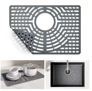 Silicone Sink Protector for Kitchen Sink, 19"x13" Rear Drain Scratch protection, cushions fragile dishes and glassware, dishwasher safe, food-grade silicone, 446°F heat resistant Silicone Sink Protector for Kitchen Sink, 19"x13" Rear Drain Scratch protection, cushions fragile dishes and glassware, dishwasher safe, food-grade silicone, 446°F heat resistant