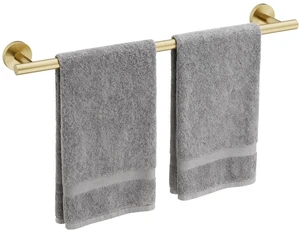 Brushed Gold Towel Bar, 24 Inch Bathroom Towel Rack Brushed Gold Towel Bar, 24 Inch Bathroom Towel Rack