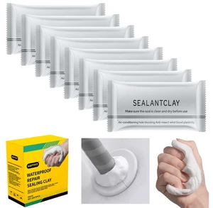 8-Pack New Type White Waterproof Sealant Mastic, Repair Sealing Clay, Quick Mending Mud for Drain Connection, Wall Hole, Air Conditioning Hole Waterproof Seal Putty 8-Pack New Type White Waterproof Sealant Mastic, Repair Sealing Clay, Quick Mending Mud for Drain Connection, Wall Hole, Air Conditioning Hole Waterproof Seal Putty