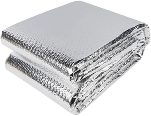 Window Insulation Roll, 59IN x 8FT Reflective Heat Shield Bubble Film, Double-Sided Aluminum Foil Insulation, Weatherproof Garage Door Cover for Windows, RV, Basement, Winter & Summer Window Insulation Roll, 59IN x 8FT Reflective Heat Shield Bubble Film, Double-Sided Aluminum Foil Insulation, Weatherproof Garage Door Cover for Windows, RV, Basement, Winter & Summer