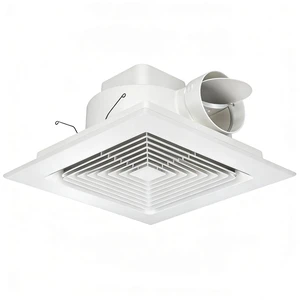 Bathroom Exhaust Fan 12" Panel Ultra Quiet without Light(10x10 Mount), 130CFM, 4" Duct for Bathroom/Garage/Home Bathroom Exhaust Fan 12" Panel Ultra Quiet without Light(10x10 Mount), 130CFM, 4" Duct for Bathroom/Garage/Home