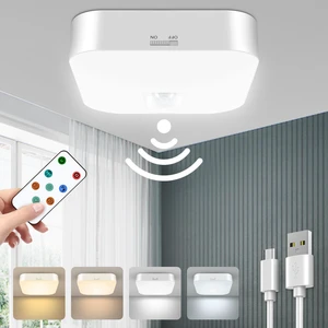 Rechargeable Motion Sensor Ceiling Light with Remote, Wireless, 3000K-6000K Battery Operated, Motion Activated, Indoor Use for Closet, Shower, Hallway, Garage, Pantry, Stair and Bathroom Rechargeable Motion Sensor Ceiling Light with Remote, Wireless, 3000K-6000K Battery Operated, Motion Activated, Indoor Use for Closet, Shower, Hallway, Garage, Pantry, Stair and Bathroom