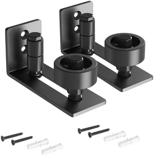 Sliding Barn Door Floor Guide for Bottom Adjustable Roller 8 Setup Options for DIYers - Flush Design Bottom Flat Barn Door Floor Guide Stay Roller (Black) 2PCS Sliding Barn Door Floor Guide for Bottom Adjustable Roller 8 Setup Options for DIYers - Flush Design Bottom Flat Barn Door Floor Guide Stay Roller (Black) 2PCS