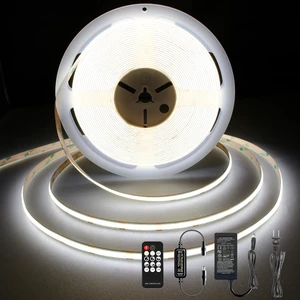 COB LED Strip 32.8ft,Dimmable Strip Lights, 6000K Daylight Super Bright LED Strip Lights, DC24V CRI90+,LED Tape Light with UL-Listed Power Supply, Indoor for Closet,Bedroom,Kitchen COB LED Strip 32.8ft,Dimmable Strip Lights, 6000K Daylight Super Bright LED Strip Lights, DC24V CRI90+,LED Tape Light with UL-Listed Power Supply, Indoor for Closet,Bedroom,Kitchen