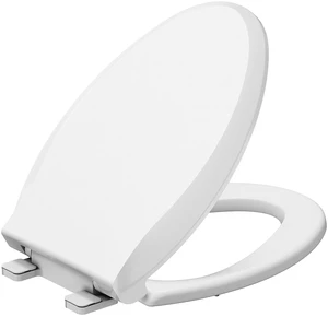 Durable Elongated Toilet Seat with Slow Soft Close - Easy to Install and Clean, Never Loosens - White, Fits Most Elongated Toilets Durable Elongated Toilet Seat with Slow Soft Close - Easy to Install and Clean, Never Loosens - White, Fits Most Elongated Toilets