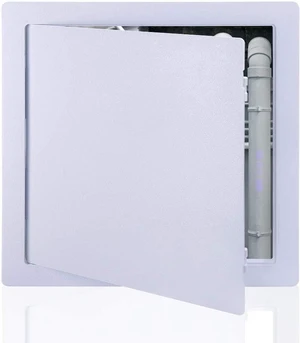 Plastic Access Panel for Drywall & Ceiling 14 x 14 Inch Plumbing Access Door with Reinforced Durable Construction, Removable Hinged Door, Smooth White Finish Plastic Access Panel for Drywall & Ceiling 14 x 14 Inch Plumbing Access Door with Reinforced Durable Construction, Removable Hinged Door, Smooth White Finish