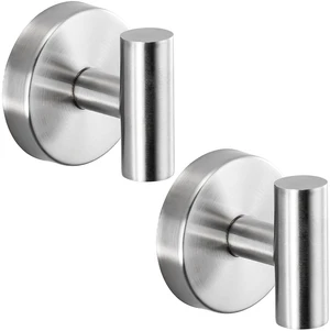 Suction Cup Hooks for Shower - Bathroom Reusable Hooks for Towels, Robes & Loofah - No-Drill Mounting on Kitchen,Walls,Metal,Glass,Mirrors,Tile & Smooth Non-Porous Surfaces (2, Brushed Nickel) Suction Cup Hooks for Shower - Bathroom Reusable Hooks for Towels, Robes & Loofah - No-Drill Mounting on Kitchen,Walls,Metal,Glass,Mirrors,Tile & Smooth Non-Porous Surfaces (2, Brushed Nickel)