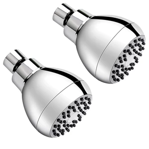 Fixed Shower Head High Pressure 2PCS 3 Inch Showerhead Chrome 360 Rotatable Design, Self Cleaning Silicone Nozzles, Adjustable Swivel Brass Ball Joint for Relaxing and Comfortable Shower Fixed Shower Head High Pressure 2PCS 3 Inch Showerhead Chrome 360 Rotatable Design, Self Cleaning Silicone Nozzles, Adjustable Swivel Brass Ball Joint for Relaxing and Comfortable Shower
