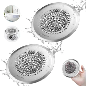 2 Pack Shower Drain Hair Catcher, 4.4" Anti-Clog Shower Drain Cover Reversible Flip Clean, Fast Drainage, Anti-Slip Base, Rust-Proof, Large Capacity, for Bathtub & Shower Drains, Patented 2 Pack Shower Drain Hair Catcher, 4.4" Anti-Clog Shower Drain Cover Reversible Flip Clean, Fast Drainage, Anti-Slip Base, Rust-Proof, Large Capacity, for Bathtub & Shower Drains, Patented