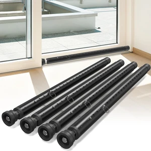 Sliding Door Security Bar,Window Inside Security Bar,17-50 Inch Adjustable Patio Glass Door/Window Lock Bar for Burglar Prevention/Child Safety,Window Stopper for Sliding/Vertical Windows - Black-4Pcs Sliding Door Security Bar,Window Inside Security Bar,17-50 Inch Adjustable Patio Glass Door/Window Lock Bar for Burglar Prevention/Child Safety,Window Stopper for Sliding/Vertical Windows - Black-4Pcs