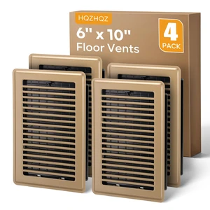 6x10 Floor Register, 4 Pack Brown Floor Vent Covers, Heavy Duty Steel Walkable Floor Vents, Easy Adjust Air Supply Lever, Vent Covers for Home Floor, Air Vent Covers 6x10 Floor Register, 4 Pack Brown Floor Vent Covers, Heavy Duty Steel Walkable Floor Vents, Easy Adjust Air Supply Lever, Vent Covers for Home Floor, Air Vent Covers