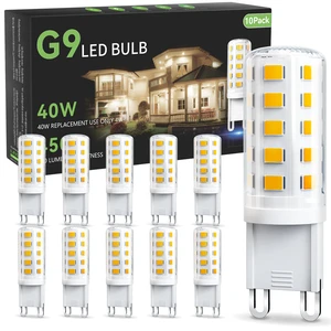 G9 LED Bulb 4W, 3000K Warm Soft White 10 Pack, 40 Watt Eq,G9 Base,120V T4 G9 Halogen Replacement, G 9 Bi-pin Base Light Bulbs for Chandelier, 450 LM 360 Beam Angle for Home Lighting, Non-dimmable G9 LED Bulb 4W, 3000K Warm Soft White 10 Pack, 40 Watt Eq,G9 Base,120V T4 G9 Halogen Replacement, G 9 Bi-pin Base Light Bulbs for Chandelier, 450 LM 360 Beam Angle for Home Lighting, Non-dimmable