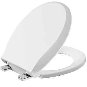 Durable Round Toilet Seat with Slow Soft Close - Easy to Install and Clean, Never Loosens - White, Fits Most Round Toilets Durable Round Toilet Seat with Slow Soft Close - Easy to Install and Clean, Never Loosens - White, Fits Most Round Toilets