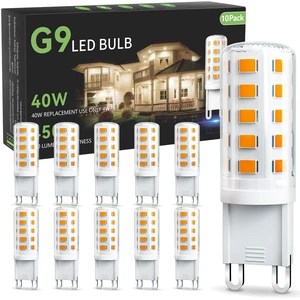 G9 LED Bulb 4W, 2700K Warm Soft White 10 Pack, 40 Watt Eq,G9 Base,120V T4 G9 Halogen Replacement, G 9 Bi-pin Base Light Bulbs for Chandelier, 450 LM 360 Beam Angle for Home Lighting, Non-dimmable G9 LED Bulb 4W, 2700K Warm Soft White 10 Pack, 40 Watt Eq,G9 Base,120V T4 G9 Halogen Replacement, G 9 Bi-pin Base Light Bulbs for Chandelier, 450 LM 360 Beam Angle for Home Lighting, Non-dimmable