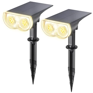 Solar Lights Outdoor Waterproof LED Spotlights Warm White 2 Pack Starray, 3 Lighting Modes, 650LM, 3000K, Dusk to Dawn, In-Ground Wall-Mounted for Landscape Yard Garden Tree Flag Pathway Solar Lights Outdoor Waterproof LED Spotlights Warm White 2 Pack Starray, 3 Lighting Modes, 650LM, 3000K, Dusk to Dawn, In-Ground Wall-Mounted for Landscape Yard Garden Tree Flag Pathway
