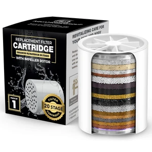 20-Stage Filter Cartridge with Spin Propeller, No Housing shower filter cartridge 20-stage, spin propeller design, reduces chlorine heavy metals sediment, supports skin hair nails 20-Stage Filter Cartridge with Spin Propeller, No Housing shower filter cartridge 20-stage, spin propeller design, reduces chlorine heavy metals sediment, supports skin hair nails