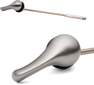 Brushed Nickel Finish Front Mount Toilet Handle Replacement Kit, Universal Toilet Tank Flush Lever Fits Most Standard Front-Mount Toilet Tanks Brushed Nickel Finish Front Mount Toilet Handle Replacement Kit, Universal Toilet Tank Flush Lever Fits Most Standard Front-Mount Toilet Tanks