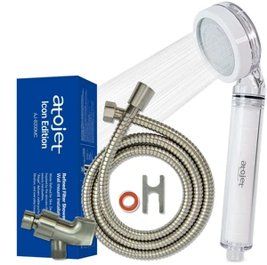 Filter Showerhead Inspired By Korea's Beauty Culture | Carbon Composite Filter | Single Set (Hose, Mount, Teflon Tape, Wrench) (AJ8200MC-SET-SNG) Filter Showerhead Inspired By Korea's Beauty Culture | Carbon Composite Filter | Single Set (Hose, Mount, Teflon Tape, Wrench) (AJ8200MC-SET-SNG)