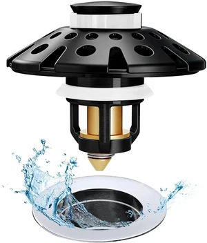 Bathroom Sink Drain Strainer, 3 in 1 Pop Up Bathroom Sink Stopper Universal Drian Plug with Hair Catcher Cover, for 1.06 in to 1.6 in Sink Drain, Matte Black Bathroom Sink Drain Strainer, 3 in 1 Pop Up Bathroom Sink Stopper Universal Drian Plug with Hair Catcher Cover, for 1.06 in to 1.6 in Sink Drain, Matte Black