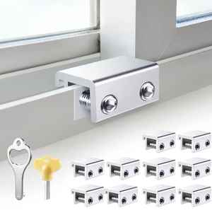 Window Locks Security, Anti-Fall Aluminum Window Stopper (10 Sets) Window Locks for Up and Down Windows & Horizontal Windows, Sturdy Sliding Window Locks Protect Your Family and Pets Window Locks Security, Anti-Fall Aluminum Window Stopper (10 Sets) Window Locks for Up and Down Windows & Horizontal Windows, Sturdy Sliding Window Locks Protect Your Family and Pets