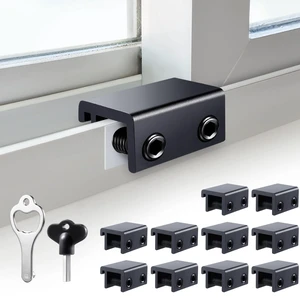 Window Locks Security, Anti-Fall Aluminum Window Stopper (10 Sets) Window Locks for Up and Down Windows & Horizontal Windows, Sturdy Sliding Window Locks Protect Your Family and Pets Window Locks Security, Anti-Fall Aluminum Window Stopper (10 Sets) Window Locks for Up and Down Windows & Horizontal Windows, Sturdy Sliding Window Locks Protect Your Family and Pets