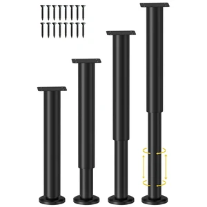 4 Pcs Adjustable Height Bed Support Legs for Bed Frame/Bed Center Slat, Metal Adjustable Furniture Legs 10-17 inch for Bed/Sofa/Cabinet/Couch/Dresser/Table,Heavy Duty Bed Replacement Legs 4 Pcs Adjustable Height Bed Support Legs for Bed Frame/Bed Center Slat, Metal Adjustable Furniture Legs 10-17 inch for Bed/Sofa/Cabinet/Couch/Dresser/Table,Heavy Duty Bed Replacement Legs
