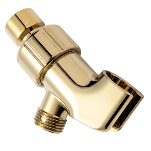 Shower Head Holder with Solid Metal Ball for Handheld Shower Head Gold, Adjustable Shower Arm Mount for Connecting Shower Arm and Shower Hose, 1/2 in IPS Female Inlet and Male Outlet Shower Head Holder with Solid Metal Ball for Handheld Shower Head Gold, Adjustable Shower Arm Mount for Connecting Shower Arm and Shower Hose, 1/2 in IPS Female Inlet and Male Outlet