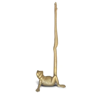 Gold Paper Towel Holder, Metal Toilet or Kitchen Paper Holder for Floor or Countertop, Gold Frog Gold Paper Towel Holder, Metal Toilet or Kitchen Paper Holder for Floor or Countertop, Gold Frog