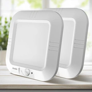 Motion Sensor Battery Powered Ceiling Light, Closet Light 2-Pack Battery Operated, Motion Activated, Indoor Use for Closet Stair Pantry Hallway Shed Laundry, Daylight Auto On/Off Motion Sensor Battery Powered Ceiling Light, Closet Light 2-Pack Battery Operated, Motion Activated, Indoor Use for Closet Stair Pantry Hallway Shed Laundry, Daylight Auto On/Off