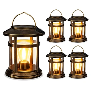 Solar Lantern Outdoor Waterproof, 4 Pack Bright Hanging Solar Lights for Outside Decorative, Upgraded Solar Powered Lanterns LED Lighting for Garden Patio Porch Decor Gifts (Antique Copper) Solar Lantern Outdoor Waterproof, 4 Pack Bright Hanging Solar Lights for Outside Decorative, Upgraded Solar Powered Lanterns LED Lighting for Garden Patio Porch Decor Gifts (Antique Copper)