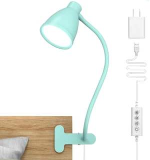 Desk Lamp with Clamp, Clip on Light, 5 Color 10 Brightness, Teal 10W 38 LED Flexible Gooseneck Clip Lamp, Auto Off Timer, Desk Lights for Office Home Bed Bedside Reading, Adapter Include Desk Lamp with Clamp, Clip on Light, 5 Color 10 Brightness, Teal 10W 38 LED Flexible Gooseneck Clip Lamp, Auto Off Timer, Desk Lights for Office Home Bed Bedside Reading, Adapter Include