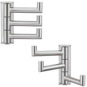 Brushed Nickel Towel Hooks, Swivel Coat Wall Hook, 2 Pack Robust 304 Stainless Steel, Foldable Robe Towel Holder, Bathroom Kitchen Closet Space Saver for Home Storage, Screws Mounted Brushed Nickel Towel Hooks, Swivel Coat Wall Hook, 2 Pack Robust 304 Stainless Steel, Foldable Robe Towel Holder, Bathroom Kitchen Closet Space Saver for Home Storage, Screws Mounted