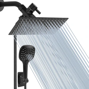 Shower Head with Hose, High Pressure Stainless Steel Rain Shower and 3 Settings Handheld Spray Combo with Push Button Flow Control (12 Inch, Matte Black) Shower Head with Hose, High Pressure Stainless Steel Rain Shower and 3 Settings Handheld Spray Combo with Push Button Flow Control (12 Inch, Matte Black)