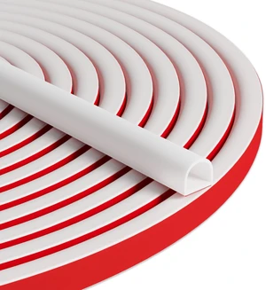 20FT Weather Stripping Door Seal, Self-Adhesive Silicone D-Shaped Seal Strip for Door Frame & Window Gaps, Soundproof Insulation Gap Filler 20FT Weather Stripping Door Seal, Self-Adhesive Silicone D-Shaped Seal Strip for Door Frame & Window Gaps, Soundproof Insulation Gap Filler