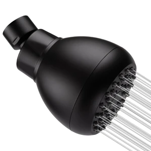 Fixed Shower Head High Pressure 3 Inch Showerhead Matte Black 360 Rotatable Design, Self Cleaning Silicone Nozzles, Adjustable Swivel Brass Ball Joint for Relaxing and Comfortable Shower Fixed Shower Head High Pressure 3 Inch Showerhead Matte Black 360 Rotatable Design, Self Cleaning Silicone Nozzles, Adjustable Swivel Brass Ball Joint for Relaxing and Comfortable Shower