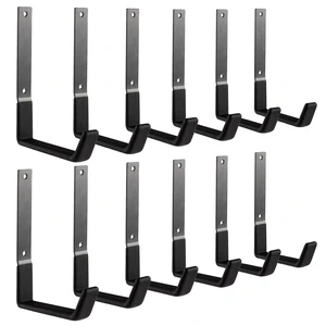 Heavy Duty Steel Hooks - Garage & Garden Tool Organizer, Wall Mount Hooks, Hose Hanger (12, Large) Heavy Duty Steel Hooks - Garage & Garden Tool Organizer, Wall Mount Hooks, Hose Hanger (12, Large)