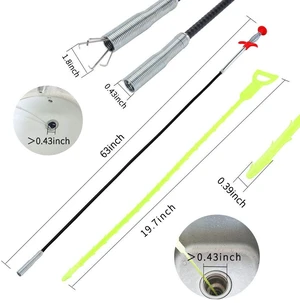 Flexible Grabber Claw Pick Up Reacher Tool (Drain Clog Remove Tool), With 4 Claws Bendable Hose Pickup Reaching Assist Tool for Litter Pick, Home and Kitchen Sink, Drains, Toilet (63 inch) Flexible Grabber Claw Pick Up Reacher Tool (Drain Clog Remove Tool), With 4 Claws Bendable Hose Pickup Reaching Assist Tool for Litter Pick, Home and Kitchen Sink, Drains, Toilet (63 inch)