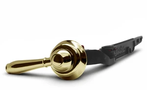 Strongarm Metal Toilet Handle & Lever in Polished Gold - 6021 Faucet Style is Universal - fits front, angled, side, left & right-mount toilets for a smooth, spring-loaded flush Strongarm Metal Toilet Handle & Lever in Polished Gold - 6021 Faucet Style is Universal - fits front, angled, side, left & right-mount toilets for a smooth, spring-loaded flush